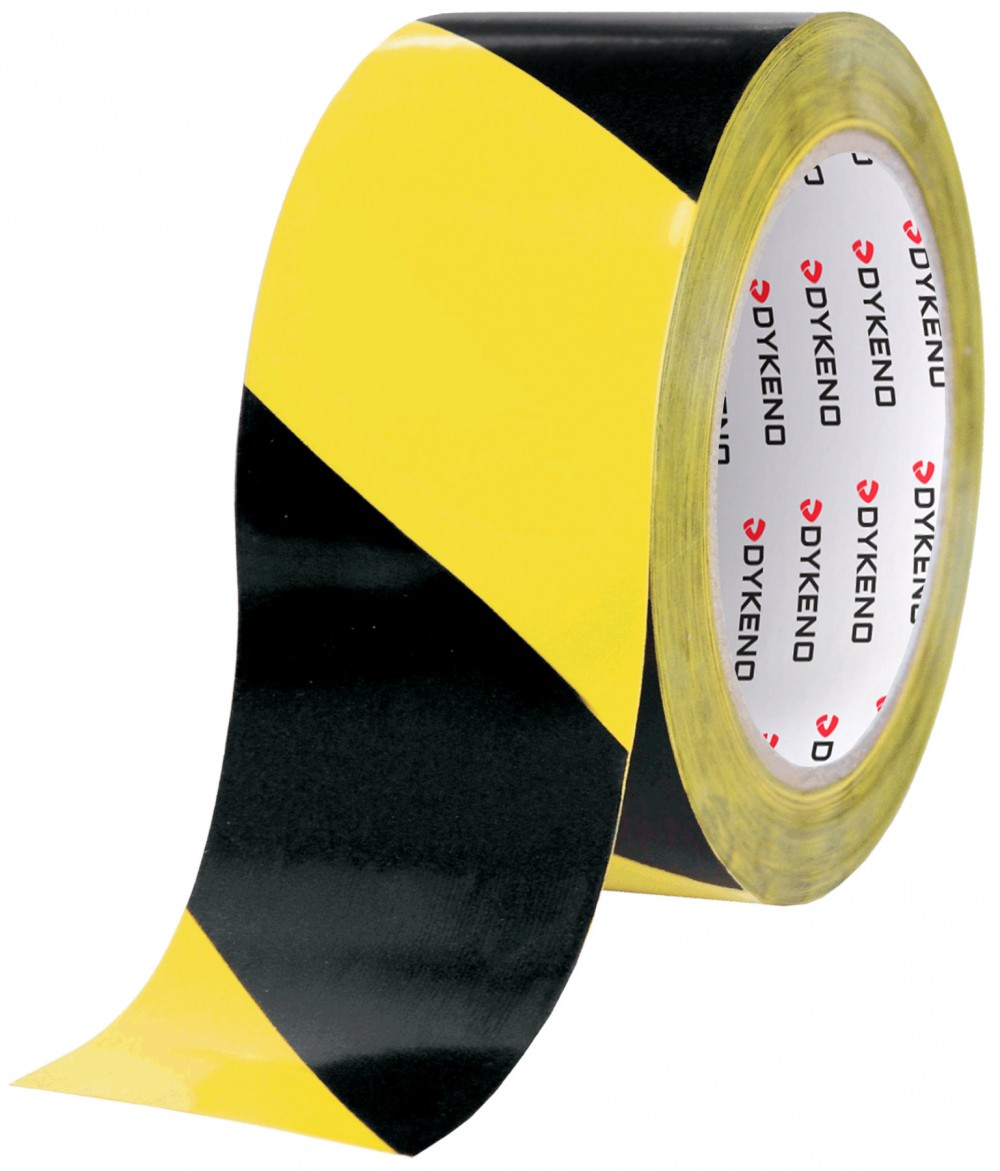 Jelölő ragasztószalag 50 mm x 33 m, fekete-sárga